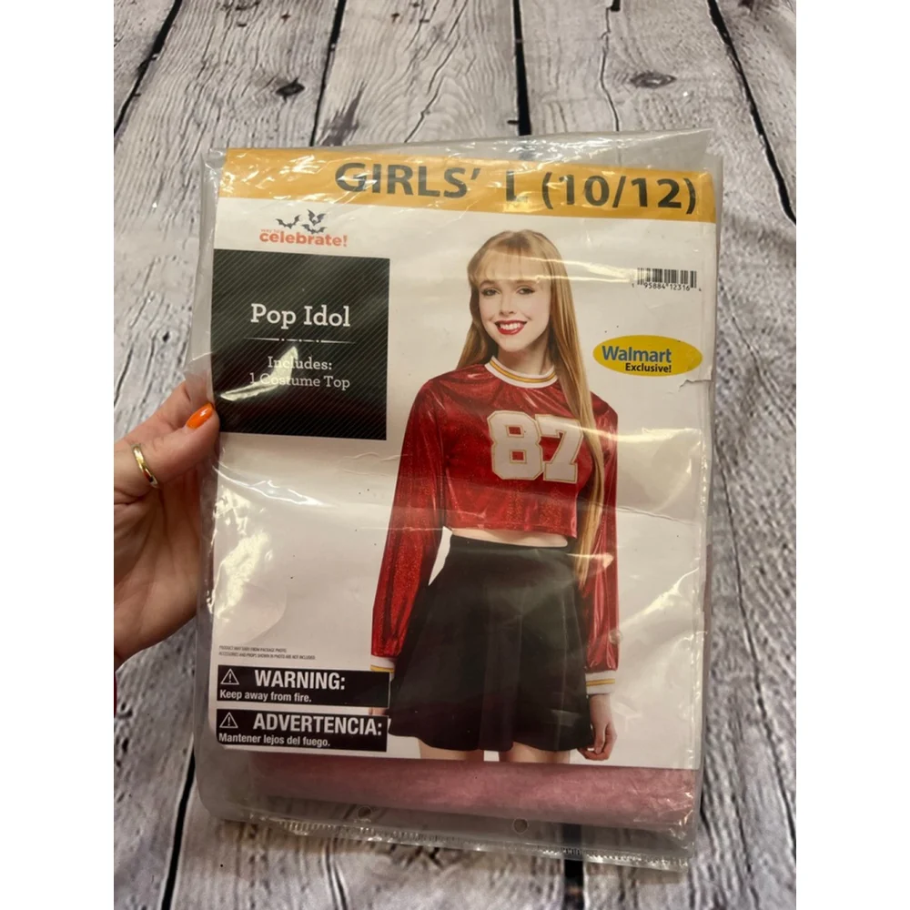 NEW Girls' celebrate! Pop Idol Halloween Costume Red Black